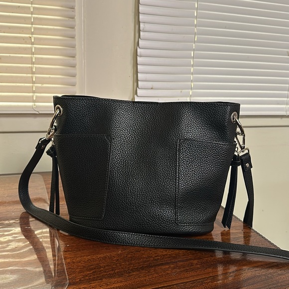 Steve Madden black leather hand bag - Picture 4 of 5